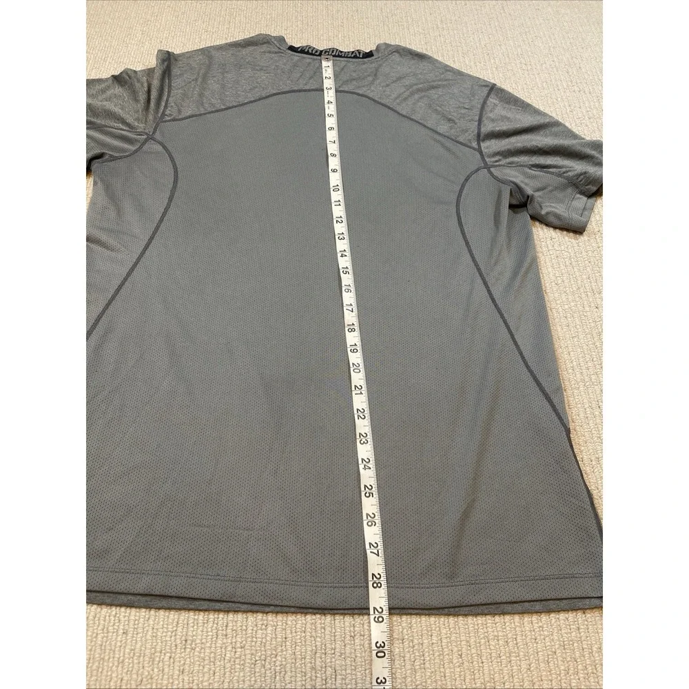 Nike Pro Combat Men's XL Shirt Fitted Short Sleeve Gray